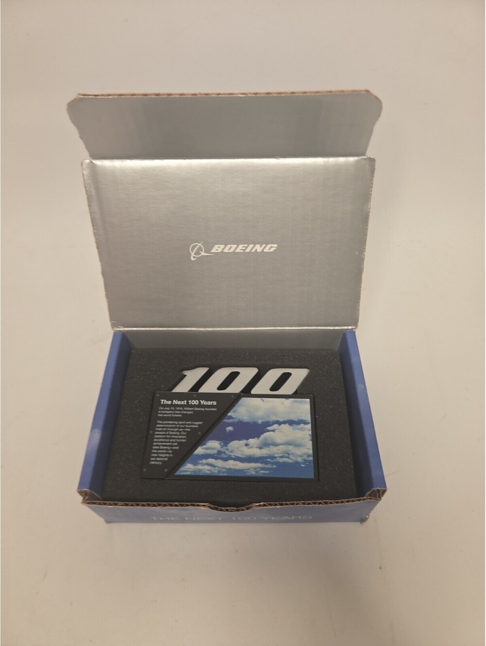Boeing 100 Year Anniversary Paperweight Plaque New